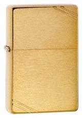 Zippo 240 Windproof Vintage Brushed Brass with Slashes Lighter