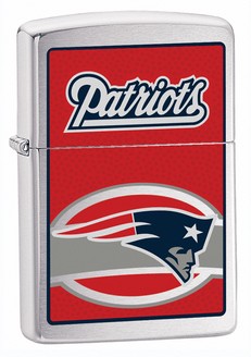 Zippo 24624 Windproof New England Patriots Brushed Chrome NFL Lighter