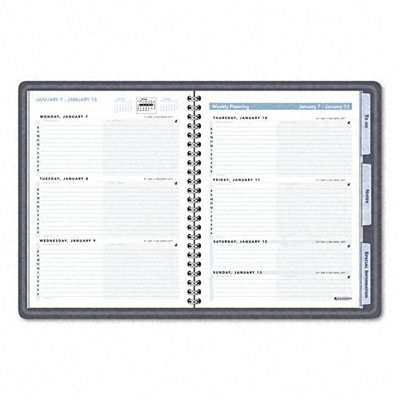 AtAGlance 70EP0505 The Action Planner Weekly Appointment Book 67/8 x 83/4 Black
