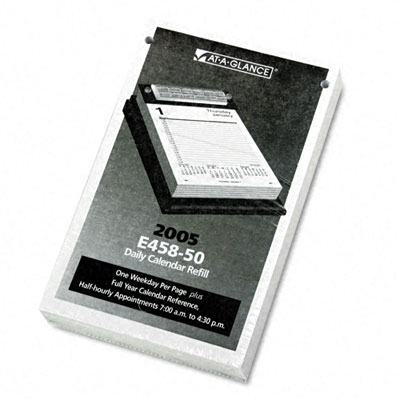 AtAGlance E45850 TearOff Daily Desk Calendar Refill 5w x 8h