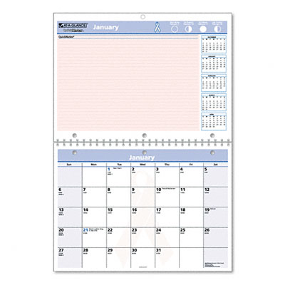 AtAGlance PMPN5028 QuickNotes Breast Cancer Awareness Desk/Wall Monthly Calendar 11 x 16 Overall