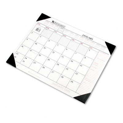 Sk117000 Two-color Monthly Desk Pad Calendar 22 X 17