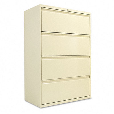 Alera LA543654PY Four-Drawer Lateral File Cabinet 36w x 19-1/4d x 54h Putty