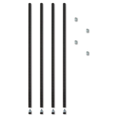 Alera Sw59po36bl Stackable Posts For Wire Shelving 36 H Black 4 Pack