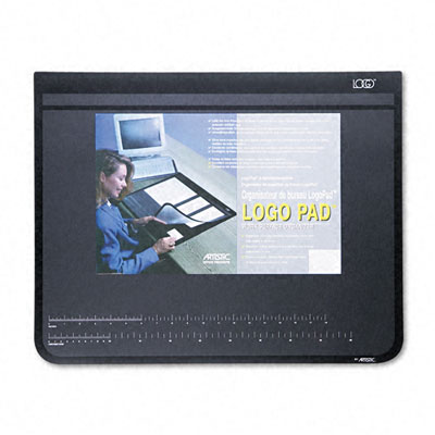 41100s Logo Pad Desktop Organizer With Clear Overlay 24 X 19 Black