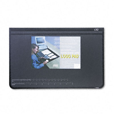 41200s Logo Pad Desktop Organizer With Clear Overlay 31 X 20 Black