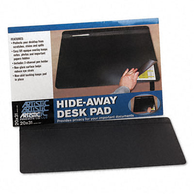 48043s Hide-away Pvc Desk Pad 31 X 20 Black