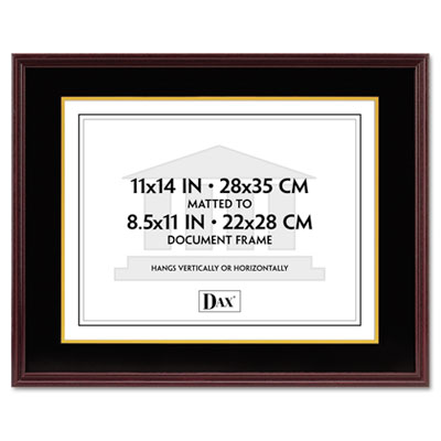 1511tm Hardwood Document/certificate Frame With Mat 11 X 14 Mahogany