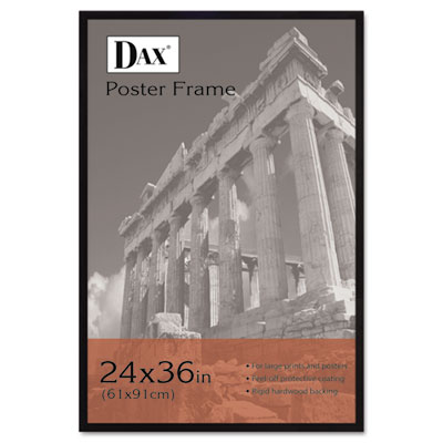 286036x Flat Face Wood Poster Frame With Plexiglas Window 24 X 36 Black