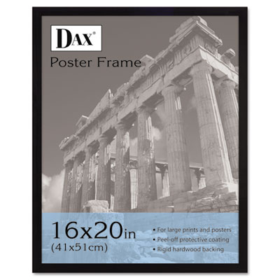 2860v2x Flat Face Wood Poster Frame With Plexiglas Window 16 X 20 Black