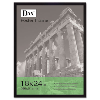 2860w2x Flat Face Wood Poster Frame With Plexiglas Window 18 X 24 Black