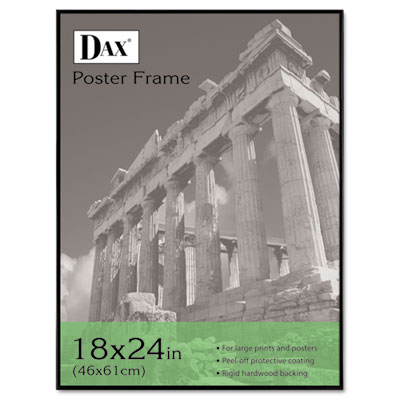 N16018bt Coloredge Poster Frame With Plexiglas Window 18 X 24 Clear Face/black Border