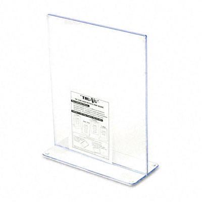 Deflect-o 590801 Superior Image Stand-up Two-sided Desktop Sign Holder Plastic 8-1/2 X 11