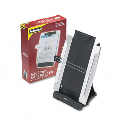 Fellowes 8033201 Office Suites Freestanding Desktop Copyholder 150-Sheet Capacity Black/Silver