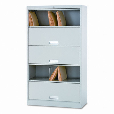 HON 625CLQ 600 Series 5-Shelf Steel Receding Door File  Lgl  36w x 16-3/4d x 75-7/8h  Gray