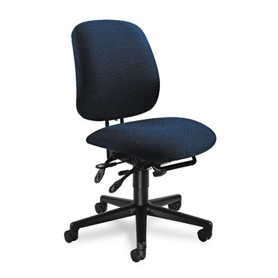 HON 7708AB90T 7700 Series Asynchronous Swivel/Tilt Task Chair Seat Glide Blue Olefin