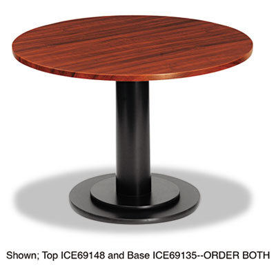 Iceberg 69148 Round Conference Room Table Top 42 Diameter Mahogany