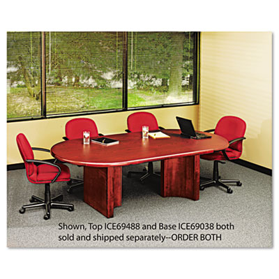Iceberg 69488 Oval Bullnose Conference Room Table Top 96 Wide Mahogany