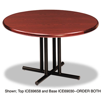 Iceberg 69658 Round Bullnose Conference Room Table Top 48 Diameter Mahogany