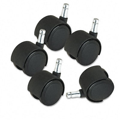 Master Caster 23622 Duet Hard Wheel Tread Casters Black Five per Set