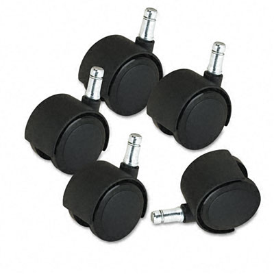 Master Caster 23624 Duet Soft Wheel Tread Casters Black Five per Set