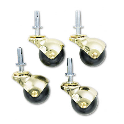 Master Caster 53516 Superball Swivelwheel Vinyl Casters Flat Stem Black Four per Set