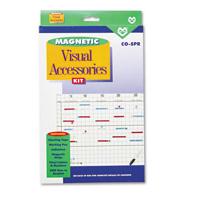 Magna Visual COSPR Magnetic board accessory kit: indicators strips tape ltrs/nos. marker guide
