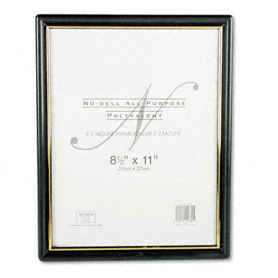11880 Ez Mount Document Frame Plastic 8-1/2 X 11 Black/gold