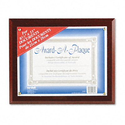 18813m Award-a-plaque Document Holder Acrylic/plastic 10-1/2 X 13 Mahogany