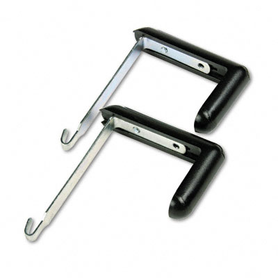 7502 Adjustable Cubicle Hangers For 1-1/2 To 3in Panels Alum/blk 2 Per Set