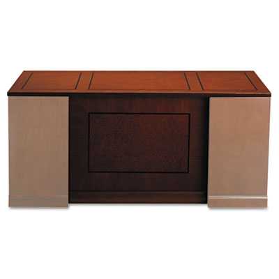 Tiffany SDTS72SCR Sorrento Straight Front Desk Top With Modesty Panel 72w x 30d Bourbon Cherry