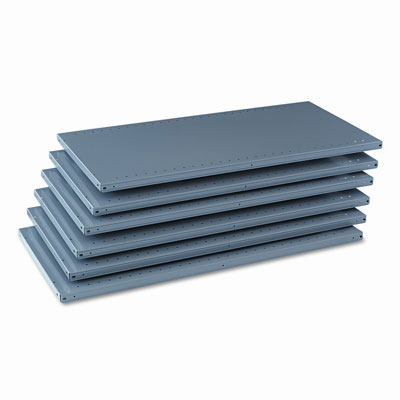 Tennsco 6Q24824MGY Industrial Steel Shelving for 87 High Posts 48wx24d Medium Gray 6/carton