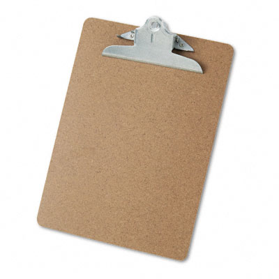 Universal 40304 Hardboard Clipboard 1 1/4 Capacity Holds 8 1/2 x 11 Brown
