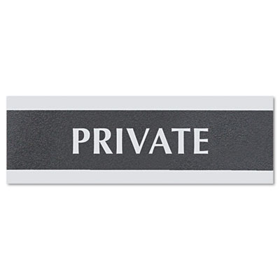 Us Stamp 4761 Century Series Private Sign 9w X 1/2d X 3h Black/silver