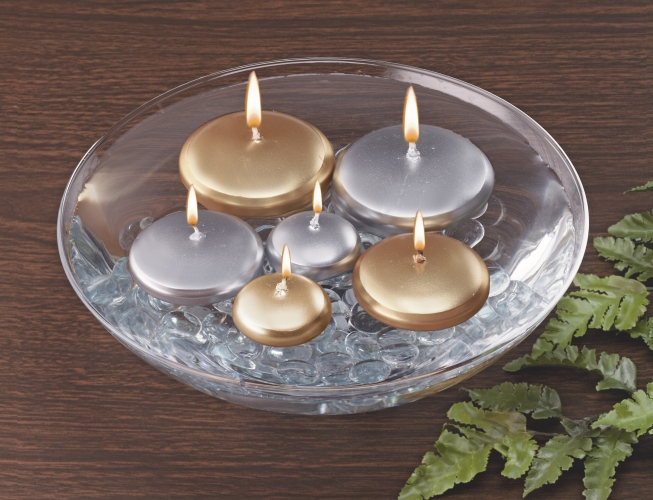 Biedermann & Sons C1303G Floating Candles - Gold