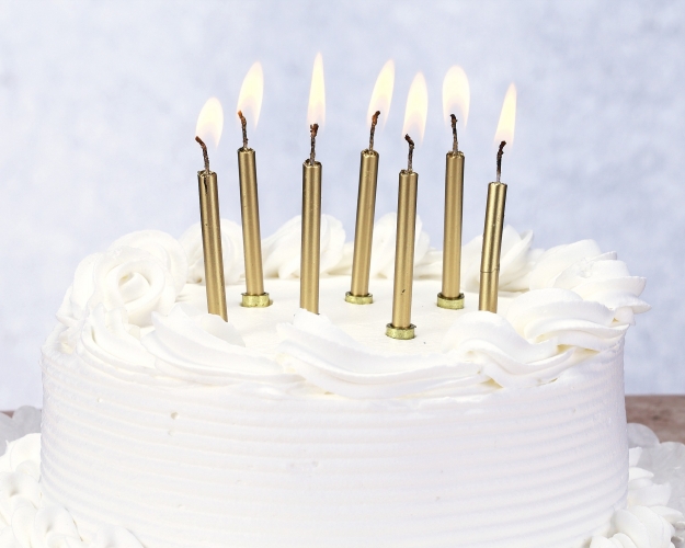 Biedermann and amp; Sons C1603G Gold Birthday Candle In Holder