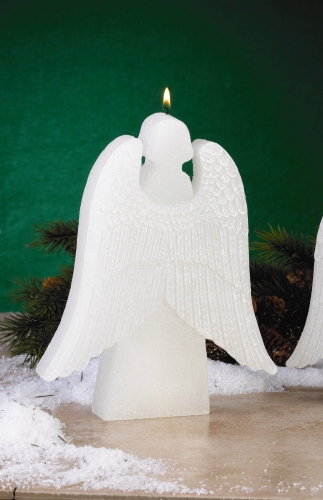 Biedermann and Sons Large Glitter Angel Candle