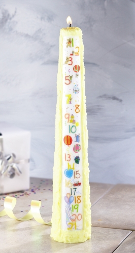 Biedermann and amp; Sons CP241YE Tall Yellow Birthday Candle