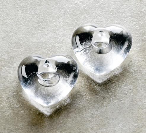 Biedermann and amp; Sons HJ565 Glass Hearts Candle Holders