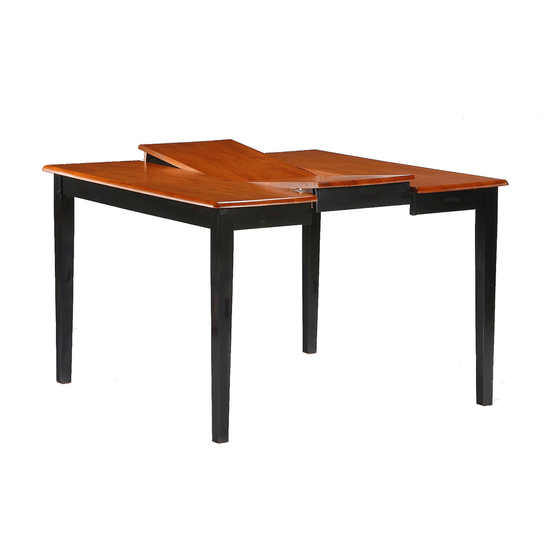 Boraam 70557 Gathering Dining Table - Black And Cherry Finish