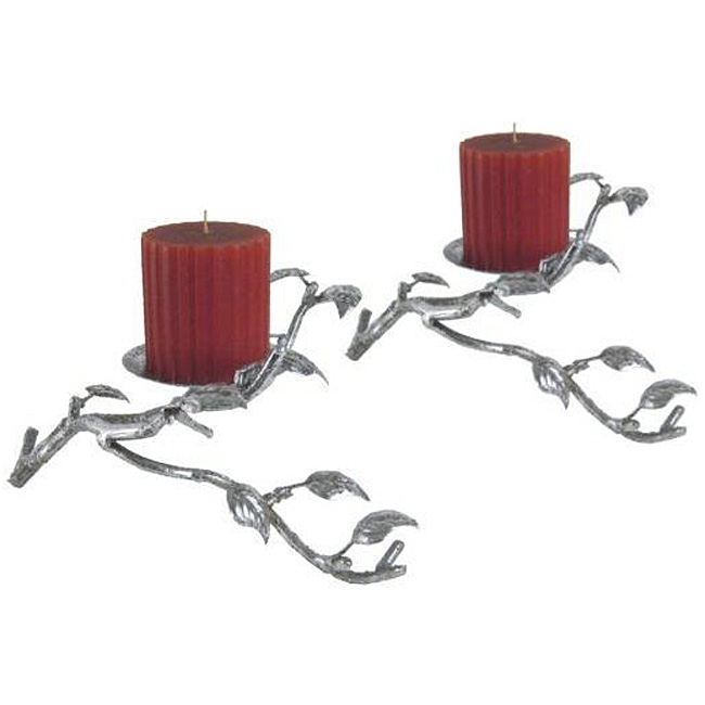 Danya B DS167 Silver Leaf Accent Candleholder