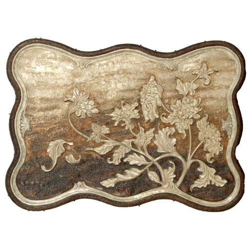 Ilw2075-0151-0721 Dark Brown And Cream Toned Floral Wall Dtcor