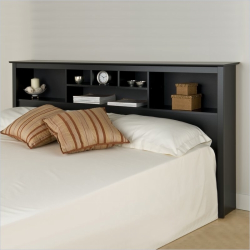 Prepac BSH8445 Sonoma Collection King Storage Headboard Black