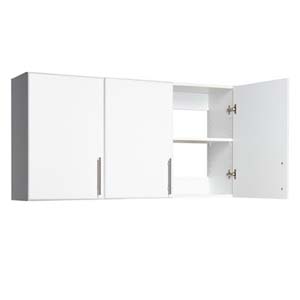 Prepac WEW5424 54 Inch Wall Cabinet With 3 Doors White
