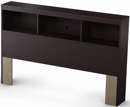 South Shore 3259093 Bookcase Headboard 54in In Chocolate