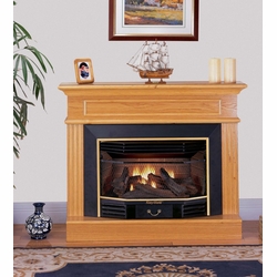 World Marketing FMK2810 The Newport Gas Fireplace in Oak