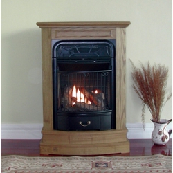 World Marketing GFN2505 The Windsor Gas Fireplace in Dark Oak