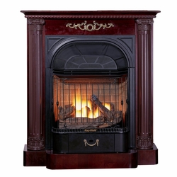 World Marketing GFN4035R The Buckingham Gas Fireplace in Cherry