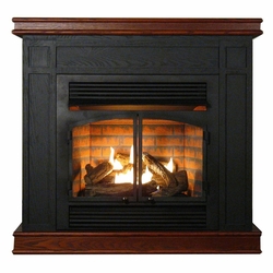 World Marketing GFN4113 The Bradford Natural Gas Fireplace in Black Oak
