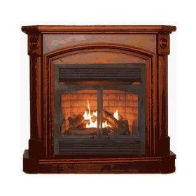 World Marketing GFN4311 The Montclaire Natural Gas Fireplace in Coffee